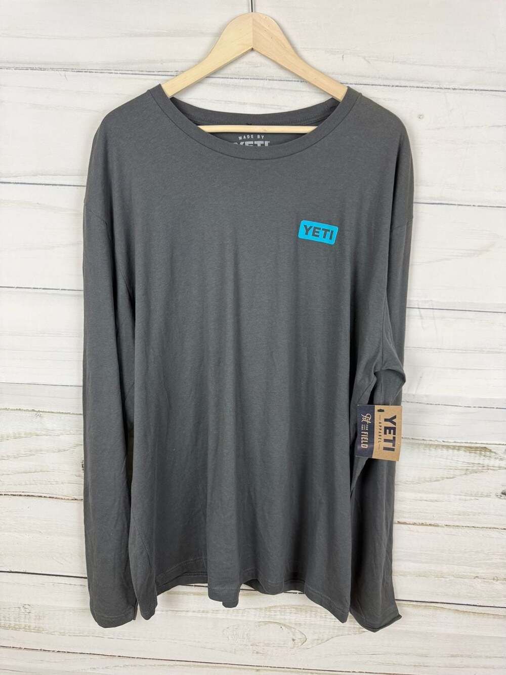 YETI Long Sleeve Thirsty Bear Graphic T-Shirt Charcoal Gray XXL